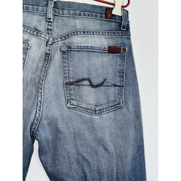 VTG 7 Seven For all Mankind Jeans Womens Sz 30 Light Wash Bootcut Made in USA - Picture 10 of 16
